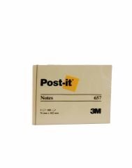 POST-İT 657 NOT KAĞIDI 76X102 100YP SARI