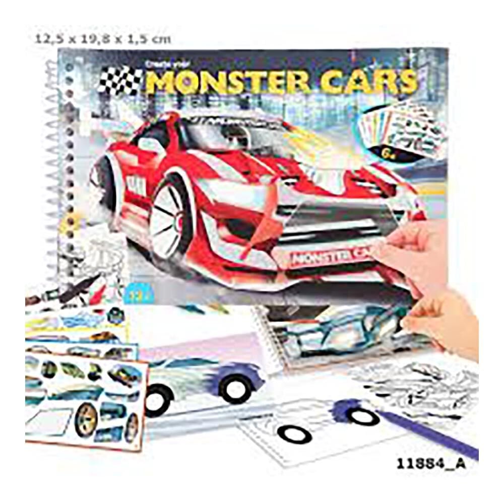 TOPMODEL MONSTER CARS COLOURİNG BOOK