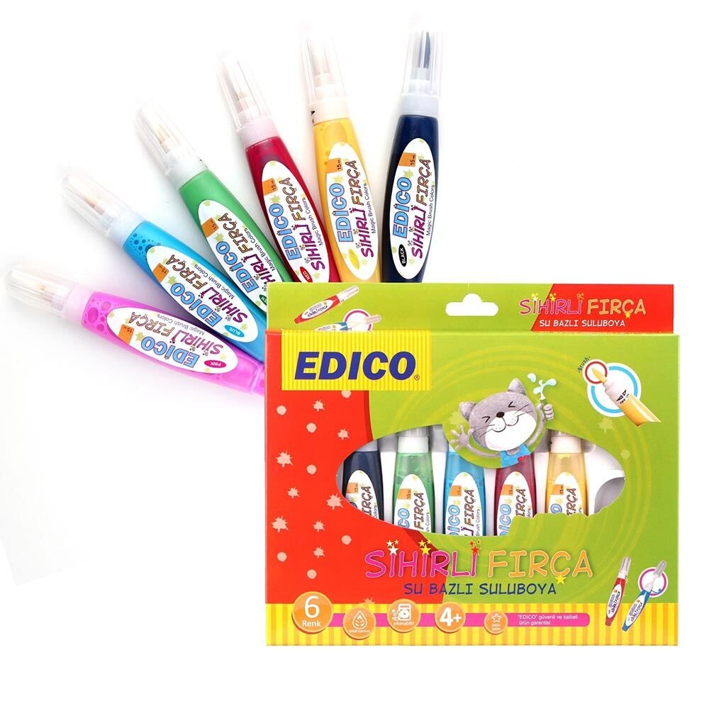 EDİCO 540106 FIRÇALI SULUBOYA 6 RENK
