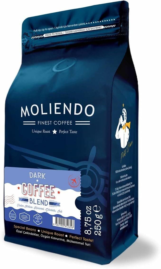 Moliendo Finest Coffee Dark Blend (Çekirdek) 250 GR