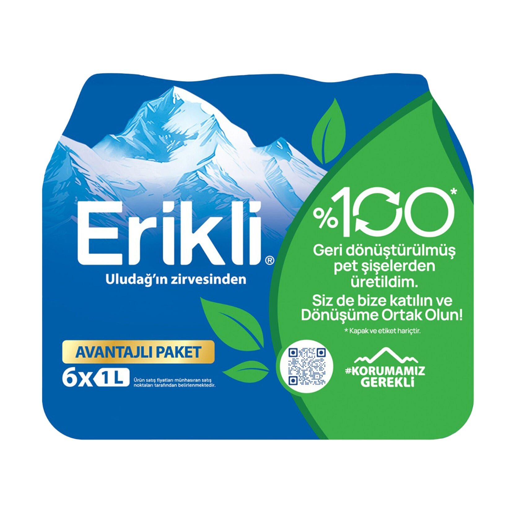 Erikli Doğal Kaynak Suyu 6x1 L