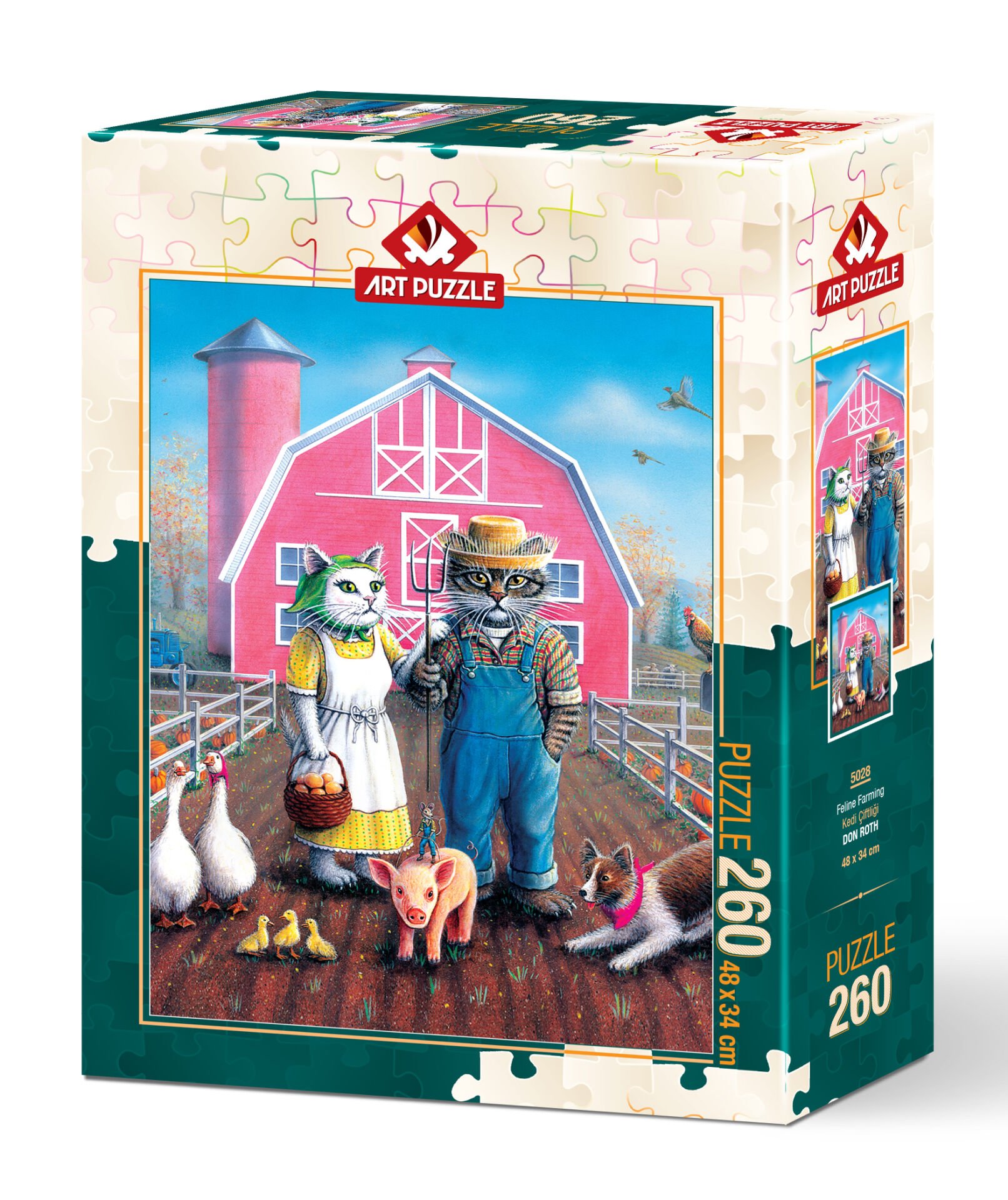 HEİDİ 5028 ART PUZZLE 260 PARÇA KEDİ ÇİFTLİĞİ