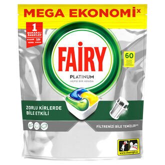 Fairy Platinum Bulaşık Makinesi Tablet 60 Adet