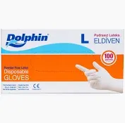 Lateks Eldiven Pudrasız 100 Adet/Kutu L Beden
