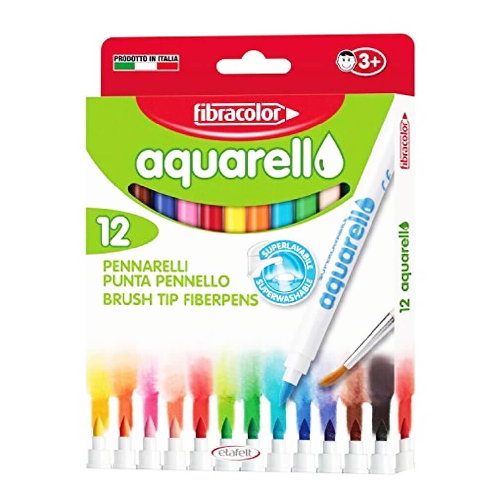 FİBRACOLOR FC-10550AQ012SE AQUARELL 12 RENK KEÇELİ KALEM