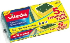 Vileda Sünger 5'li Oluklu