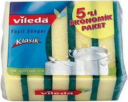 Vileda 5 li Düz Sünger