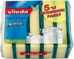 Vileda 5 li Düz Sünger