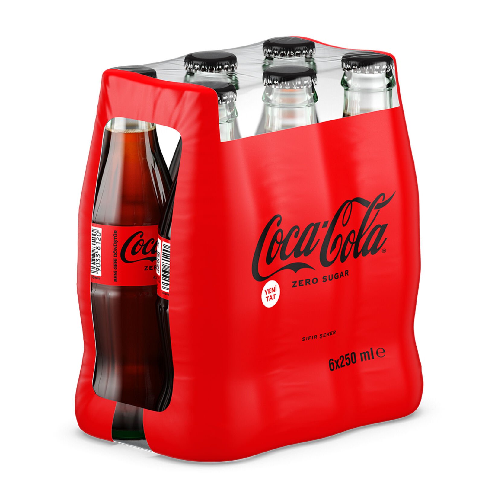 Coca-Cola Zero Sugar Cam Şişe 6x250 ML
