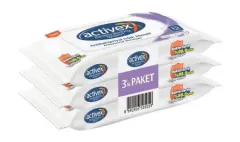 Activex 3X15 Adet Antibakteriyel Hassas Islak Cep Mendil