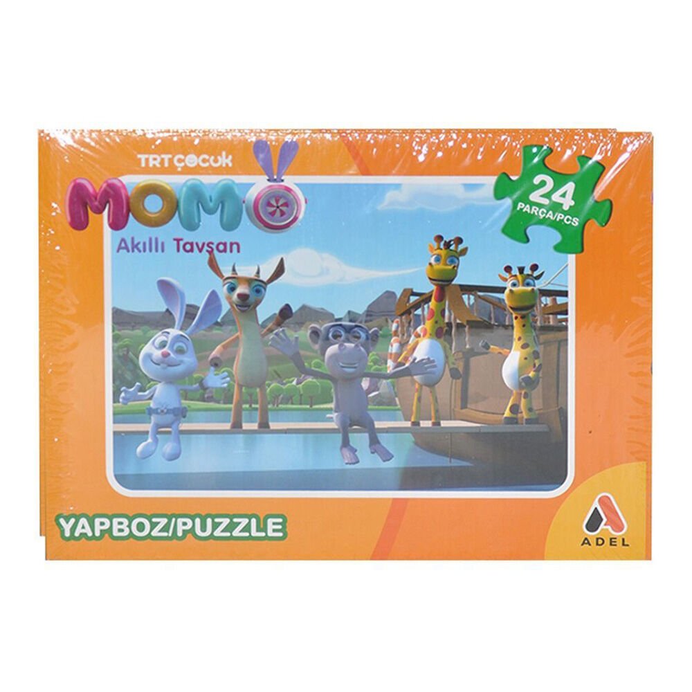 ADEL TRT ÇOCUK TAVŞAN MOMO KUTULU PUZZLE 24 PARÇA 000523