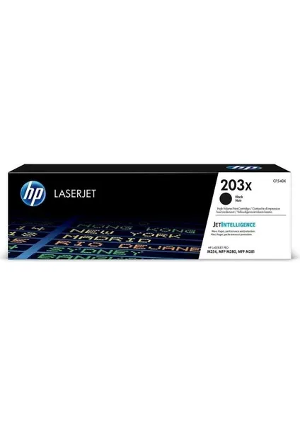 HP 203X Black Siyah Yüksek Kapasite 3.200 Sayfa Toner CF540X