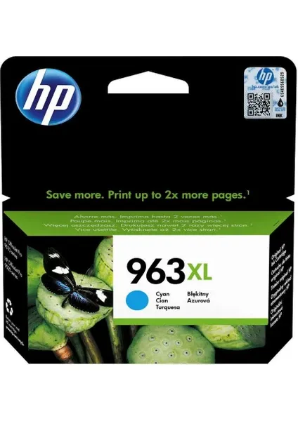 HP 963XL-3JA27AE Mavi Orjinal Kartuş Yüksek Kapasiteli