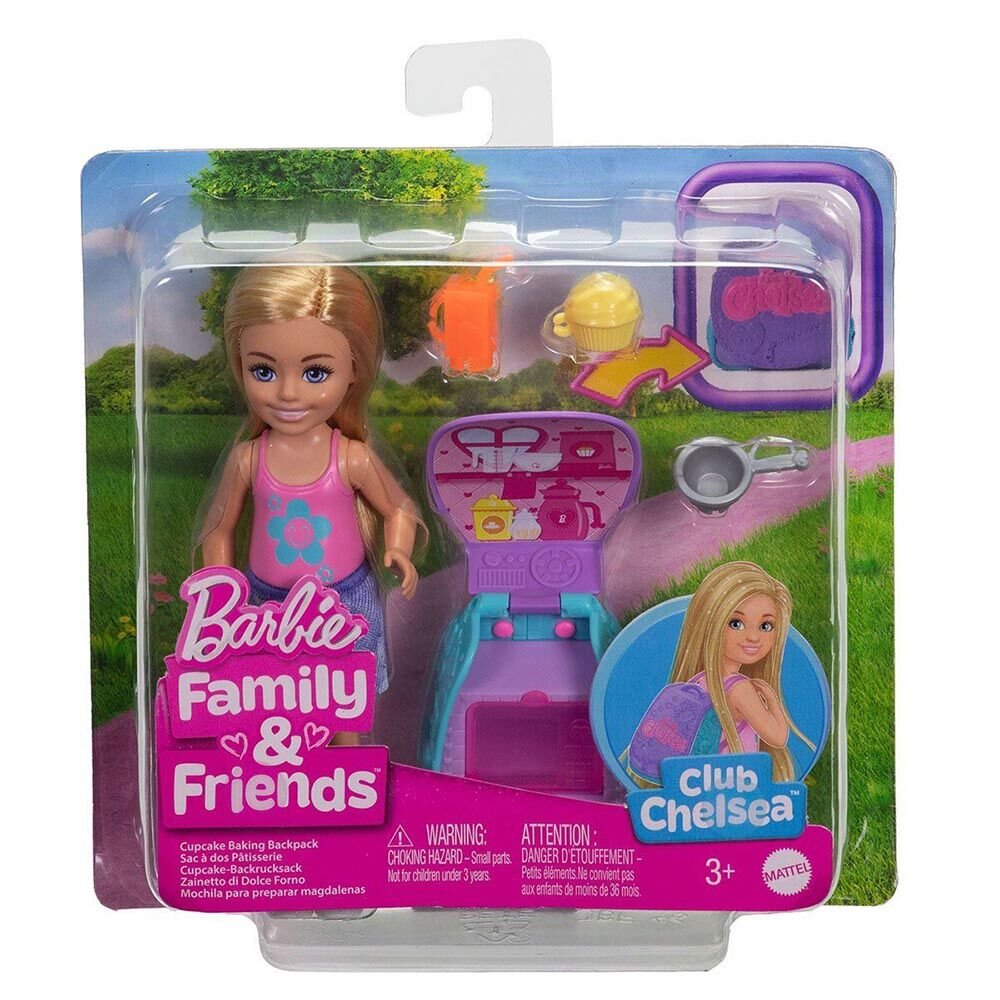 MATTEL JBF46 BARBİE CHELSEA SIRT ÇANTASI OLABİLEN CUPCAKE OYUN SETİ