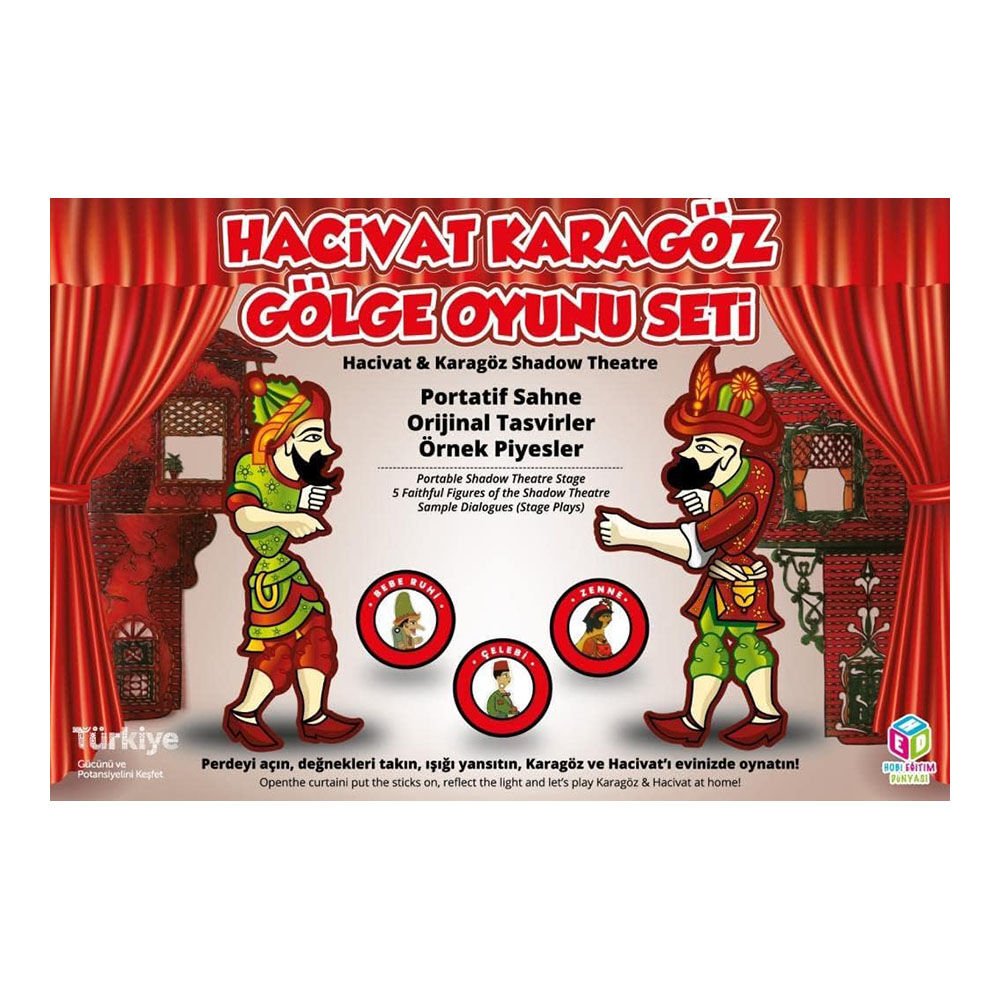 HOBİ EGİTİM HACİVAT KARAGÖZ GÖLGE OYUNU SETİ