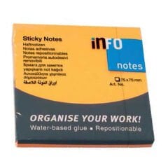 İNFO NOTES 9565435 PARLAK TURUNCU 75X75 80YP